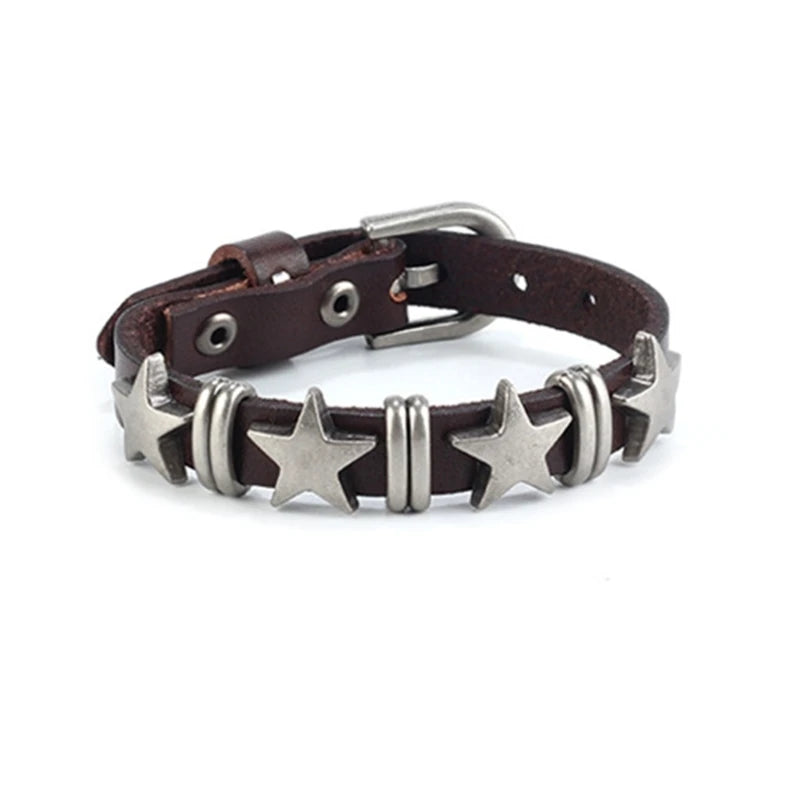 Βραχιόλι σε Vintage στυλ με καφέ αστέρια