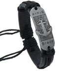 Βραχιόλι από δέρμα Άγκυρα των Κυμάτων 