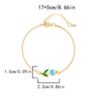 Κομψό βραχιόλι με λουλούδι τουλίπας