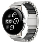Μπρασελέ από ανοξείδωτο ατσάλι για το Google Pixel Watch 3, 4, 45mm ασημί και μαύρο