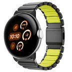 Μπρασελέ από ανοξείδωτο ατσάλι για το Google Pixel Watch 3, 4, 45mm μαύρο και κίτρινο