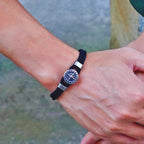 Βραχιόλι με σχοινί και πυξίδα ροζέτα ανέμων 