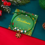 Βραχιόλι με σχοινί και μενταγιόν Χριστουγεννιάτικο πράσινο νιφάδα χιονιού