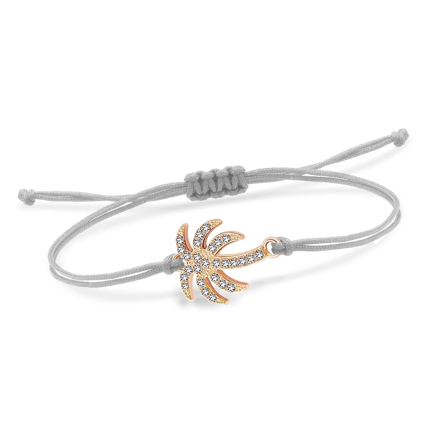 Βραχιόλι από Σχοινί με Φοινικόδεντρο και Στρας 