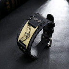 Βραχιόλι από μαύρο δέρμα αετού