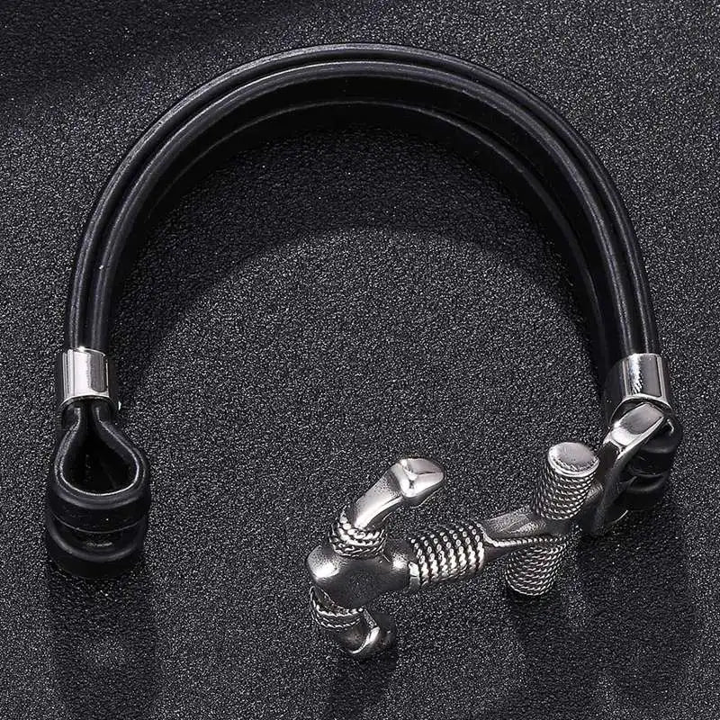 Βραχιόλι από Δέρμα Άγκυρα - ο Αήττητος 