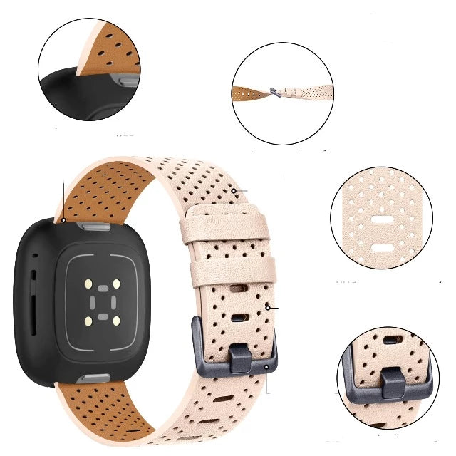 Δερμάτινο Λουράκια Ρολόι Fitbit Versa 3 Versa 4 Sense 2 