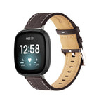 Δερμάτινο λουράκι για ρολόι Fitbit Versa 3, Versa 4, Sense 1 και Sense 2 καφέ