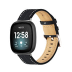 Δερμάτινο λουράκι για ρολόι Fitbit Versa 3, Versa 4, Sense 1 και Sense 2 μαύρο