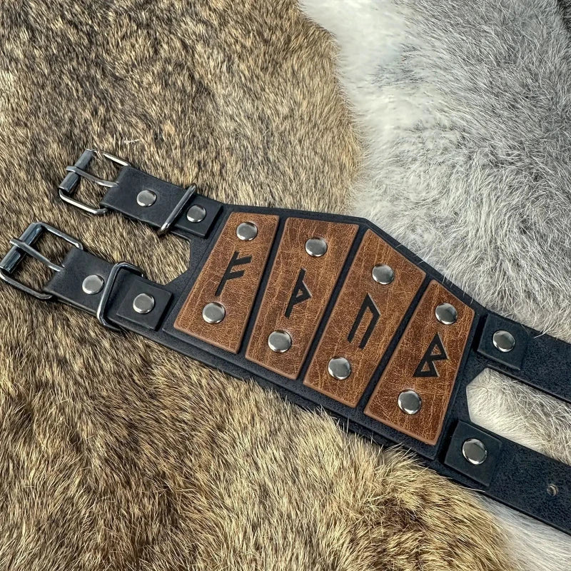 Βραχιόλι Βίκινγκ με Κελτικές Ρούνες καφέ