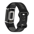 Λουράκι σιλικόνης για το ρολόι Fitbit Charge 5, Charge 6 μαύρο