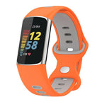 Λουράκι σιλικόνης για το ρολόι Fitbit Charge 5, Charge 6 πορτοκαλί