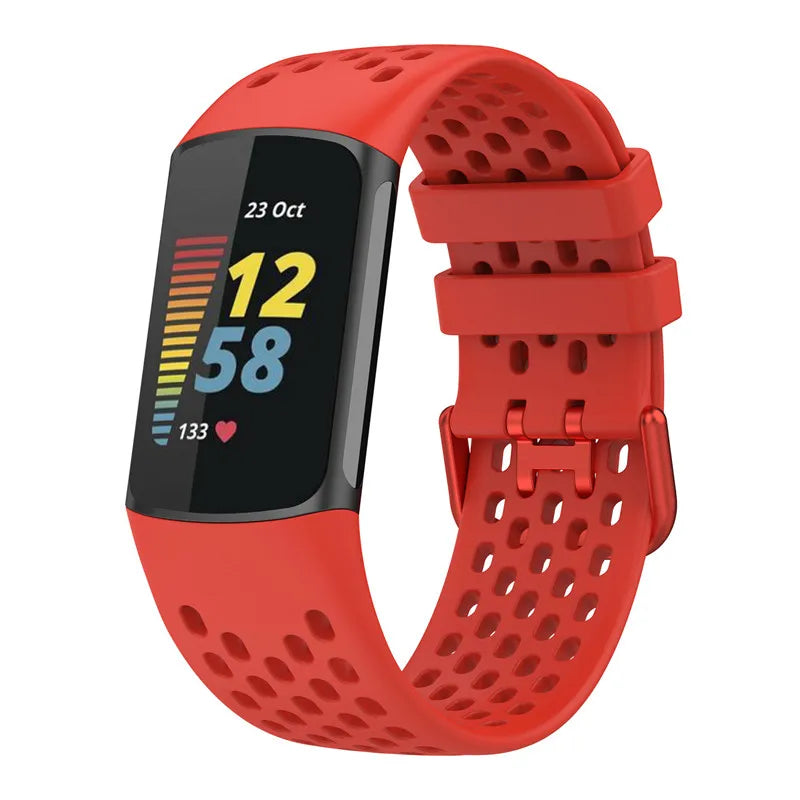 Λουράκι σιλικόνης για το ρολόι Fitbit Charge 5, Charge 6 κόκκινο