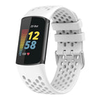 Λουράκι σιλικόνης για το ρολόι Fitbit Charge 5, Charge 6 λευκό
