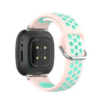 Λουράκι σιλικόνης για ρολόι Fitbit Versa 3, Versa 4, Sense 1 και Sense 2 ροζ και κυανό