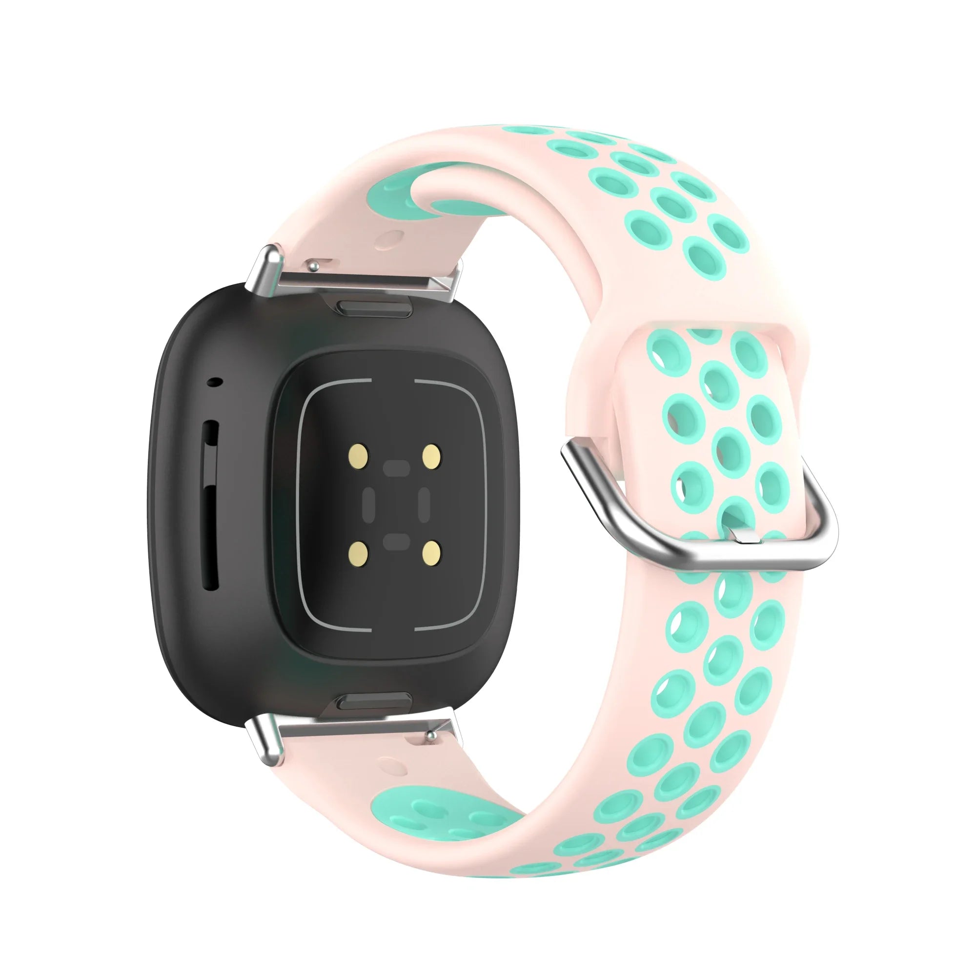 Λουράκι σιλικόνης για ρολόι Fitbit Versa 3, Versa 4, Sense 1 και Sense 2 ροζ και κυανό