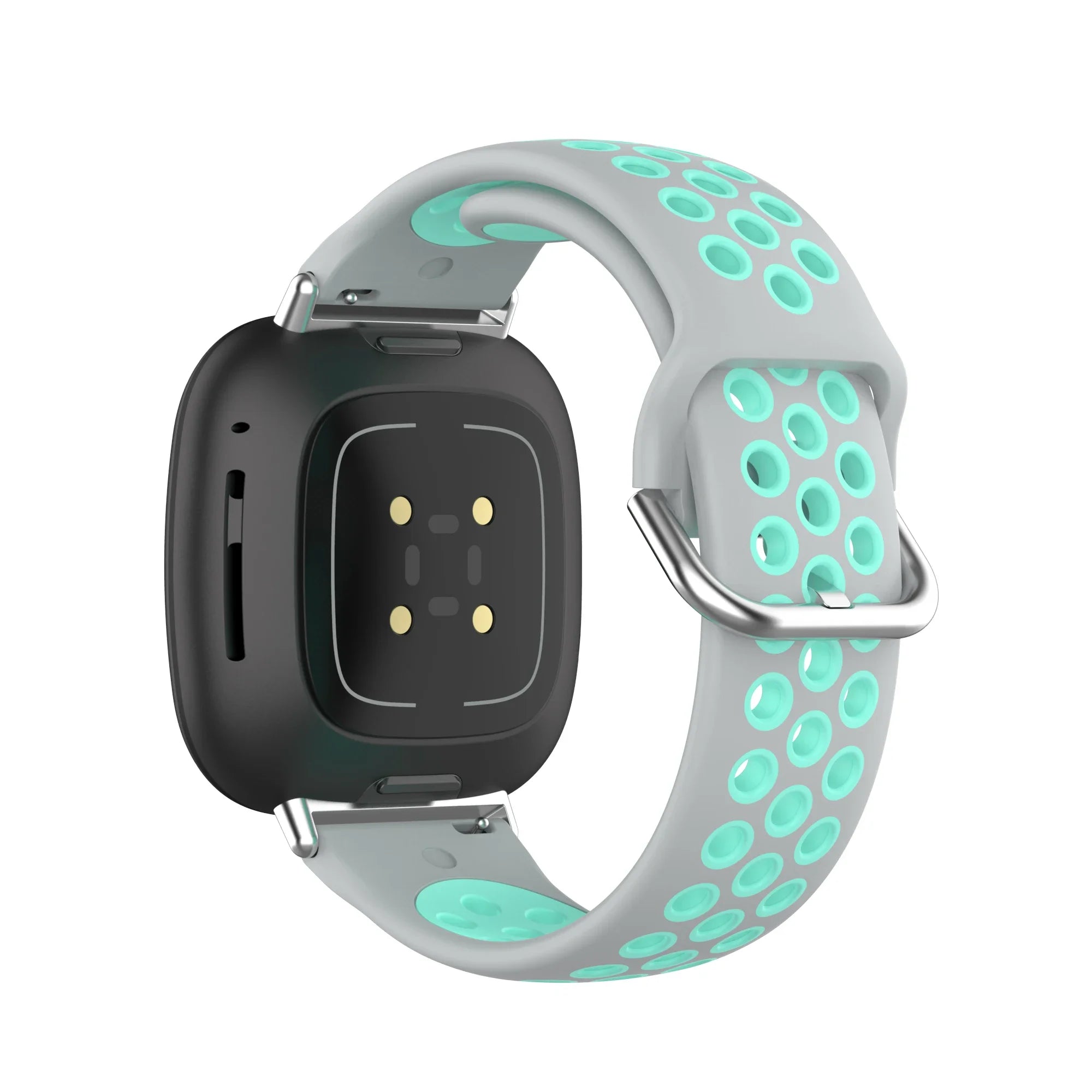 Λουράκι σιλικόνης για ρολόι Fitbit Versa 3, Versa 4, Sense 1 και Sense 2 γκρι και κυανό