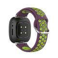 Λουράκι σιλικόνης για ρολόι Fitbit Versa 3, Versa 4, Sense 1 και Sense 2 μοβ και πράσινο