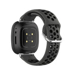 Λουράκι σιλικόνης για ρολόι Fitbit Versa 3, Versa 4, Sense 1 και Sense 2 μαύρο