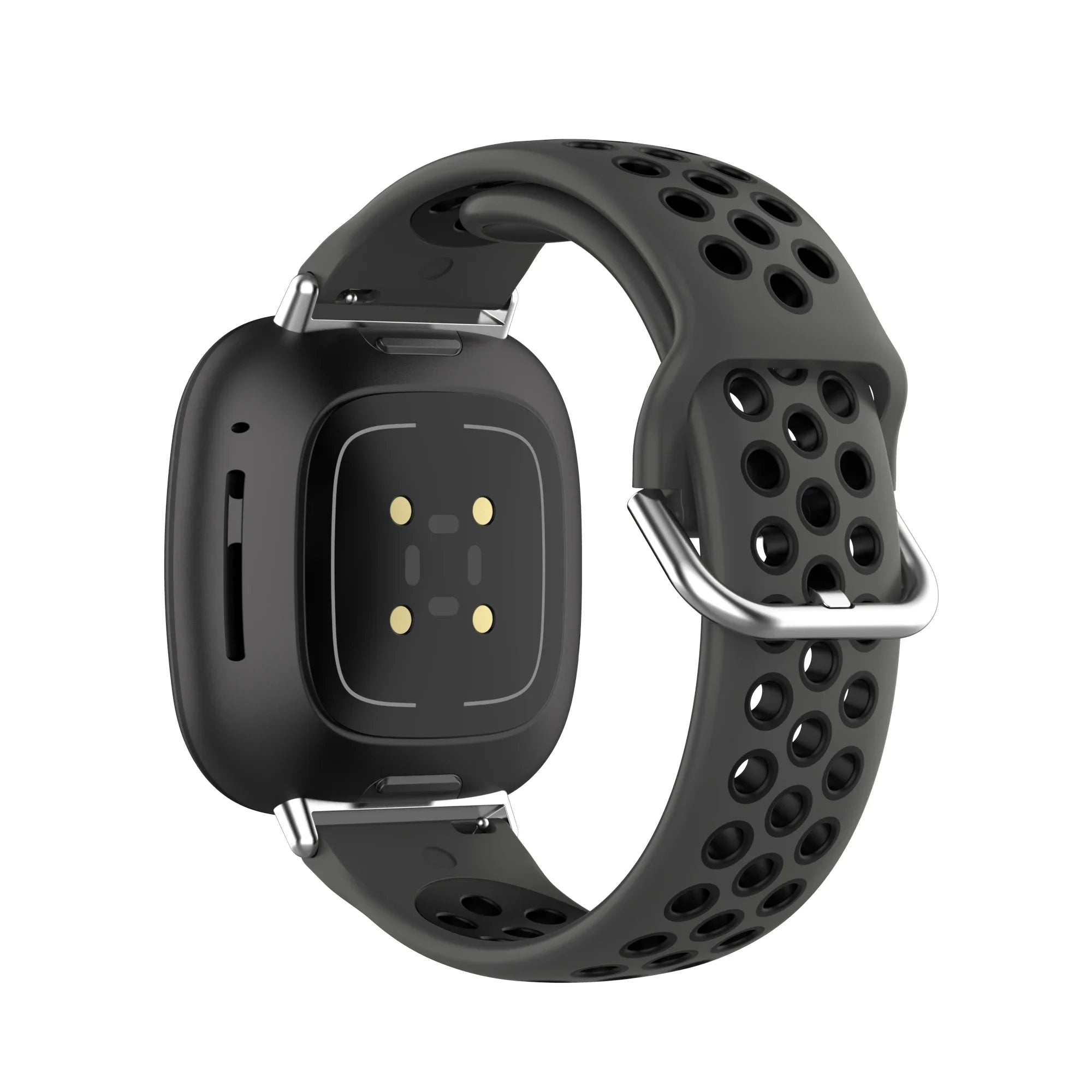 Λουράκι σιλικόνης για ρολόι Fitbit Versa 3, Versa 4, Sense 1 και Sense 2 μαύρο