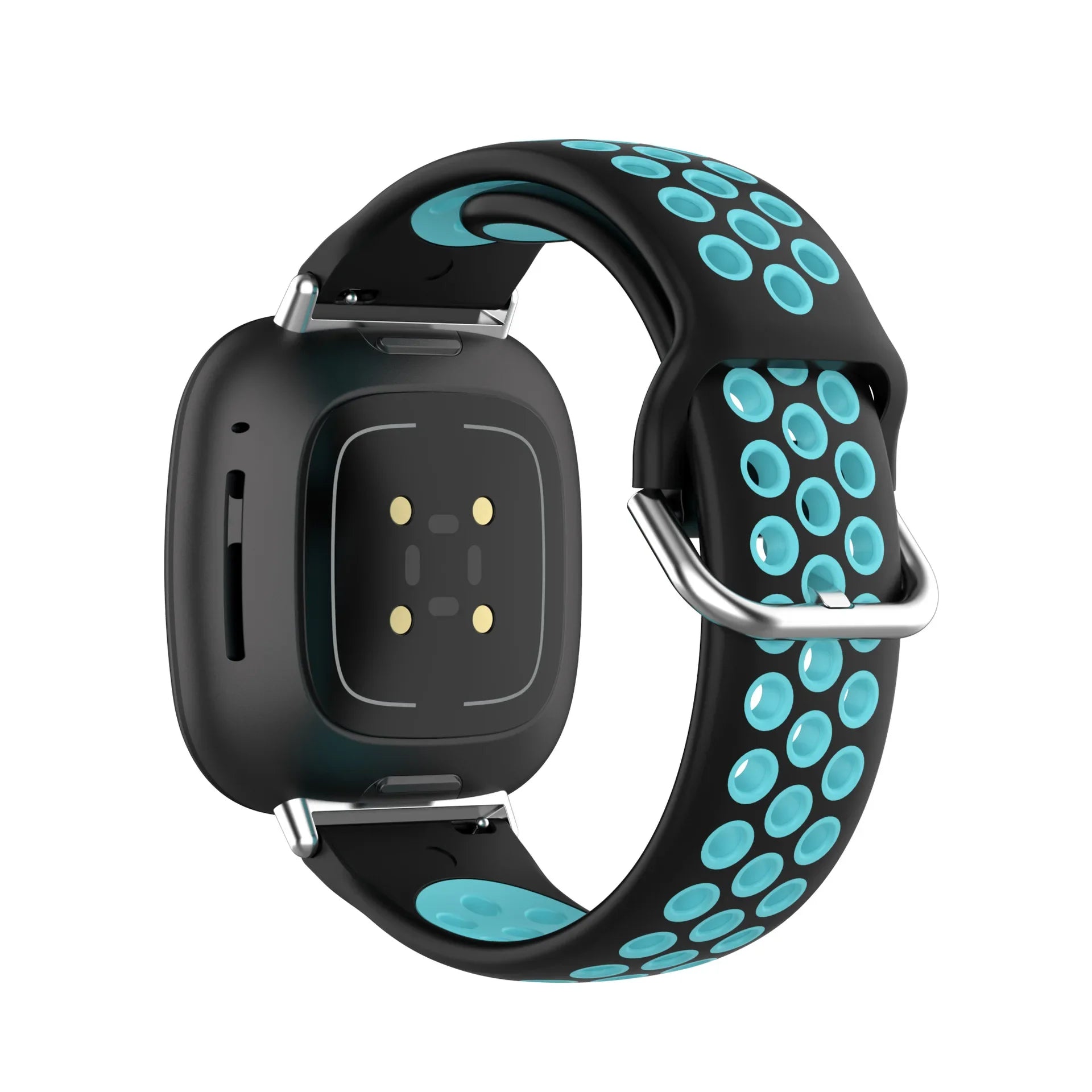 Λουράκι σιλικόνης για ρολόι Fitbit Versa 3, Versa 4, Sense 1 και Sense 2 μαύρο και μπλε