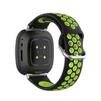 Λουράκι σιλικόνης για ρολόι Fitbit Versa 3, Versa 4, Sense 1 και Sense 2 μαύρο και πράσινο