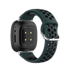 Λουράκι σιλικόνης για ρολόι Fitbit Versa 3, Versa 4, Sense 1 και Sense 2 πράσινο και μαύρο