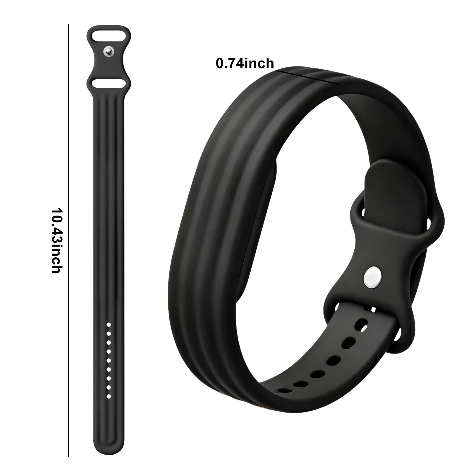 Λουράκι σιλικόνης για ρολόι Google Fitbit Air μαύρο