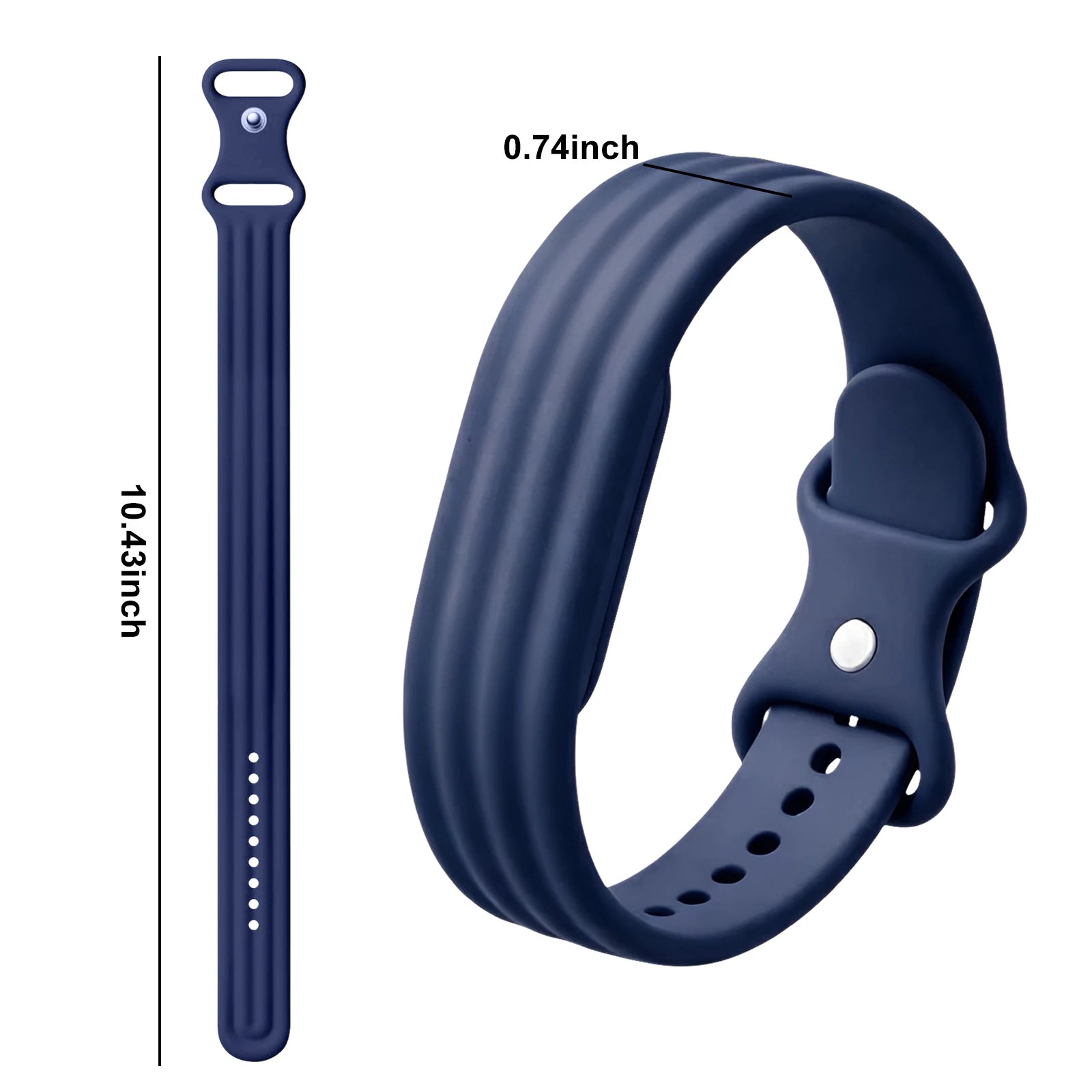 Λουράκι σιλικόνης για ρολόι Google Fitbit Air μπλε σκούρο