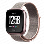 Βραχιόλι από ύφασμα για ρολόι Fitbit Versa 3 Versa 4 Sense 2 ροζ