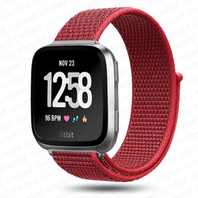 Βραχιόλι από ύφασμα για ρολόι Fitbit Versa 3 Versa 4 Sense 2 κόκκινο