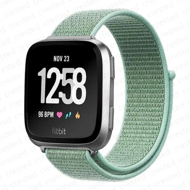 Βραχιόλι από ύφασμα για ρολόι Fitbit Versa 3 Versa 4 Sense 2 πράσινο