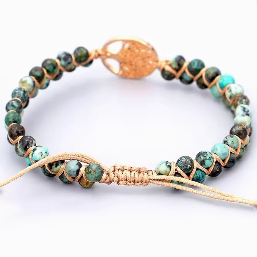 Βραχιόλι Γυναικείο Φυσική Πέτρα Μωβ Δέντρο της Ζωής 