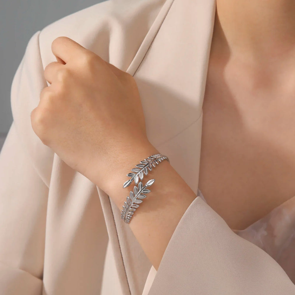 Βραχιόλι Φύλλο Δάφνης ασήμι