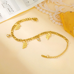 Βραχιόλι Φύλλο Φοίνικα και Ζιρκόνιο 