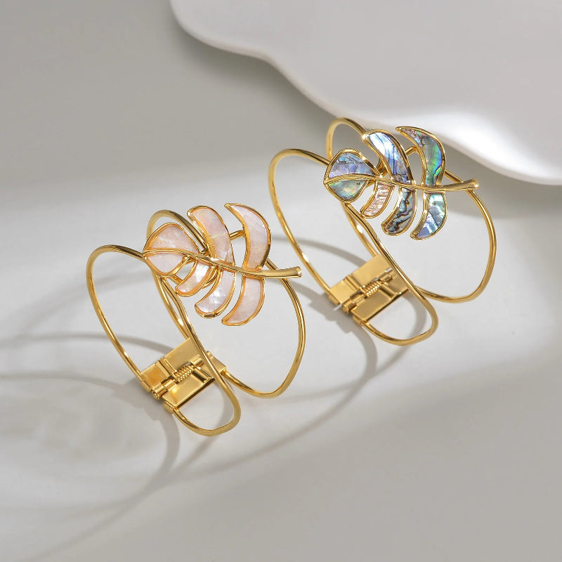 Bracelet Feuille de Palmier bleu