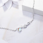 Βραχιόλι Gourmette Γάτα που Παίζει ασημί