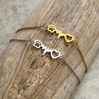 Βραχιόλι Gourmette Καρδιά Πατούσα