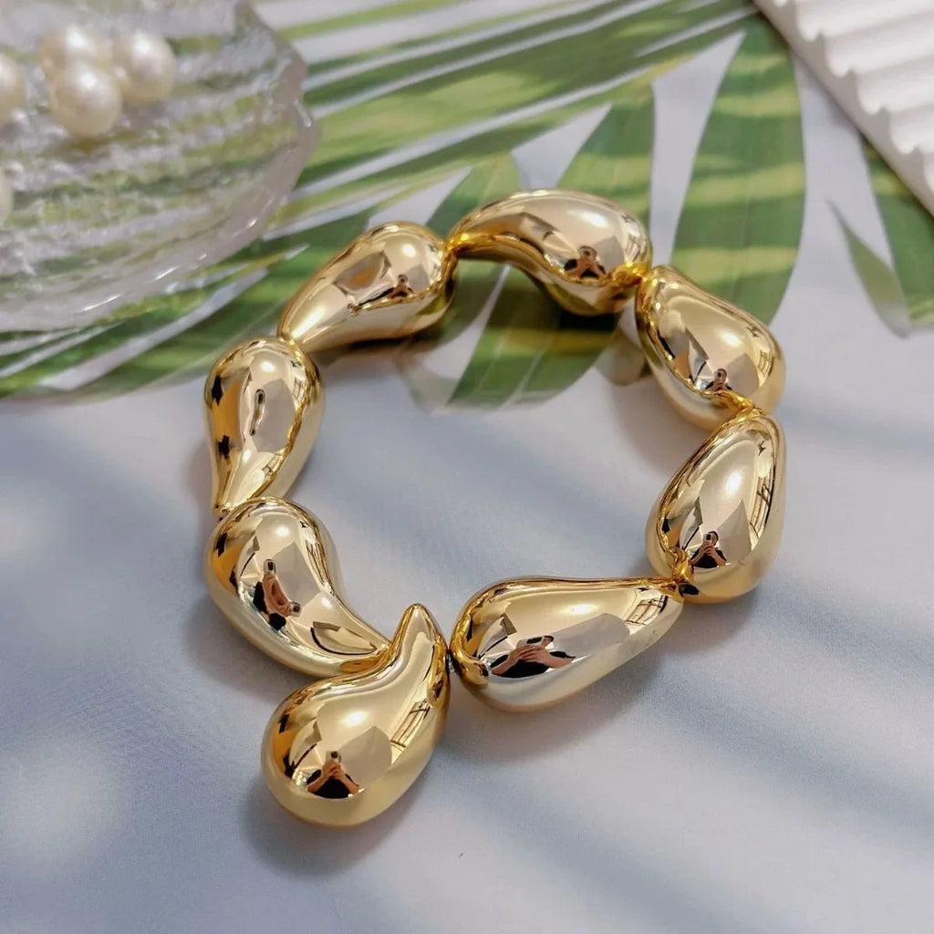 Βραχιόλι Gourmette Ελαστικό Σταγόνα Νερού