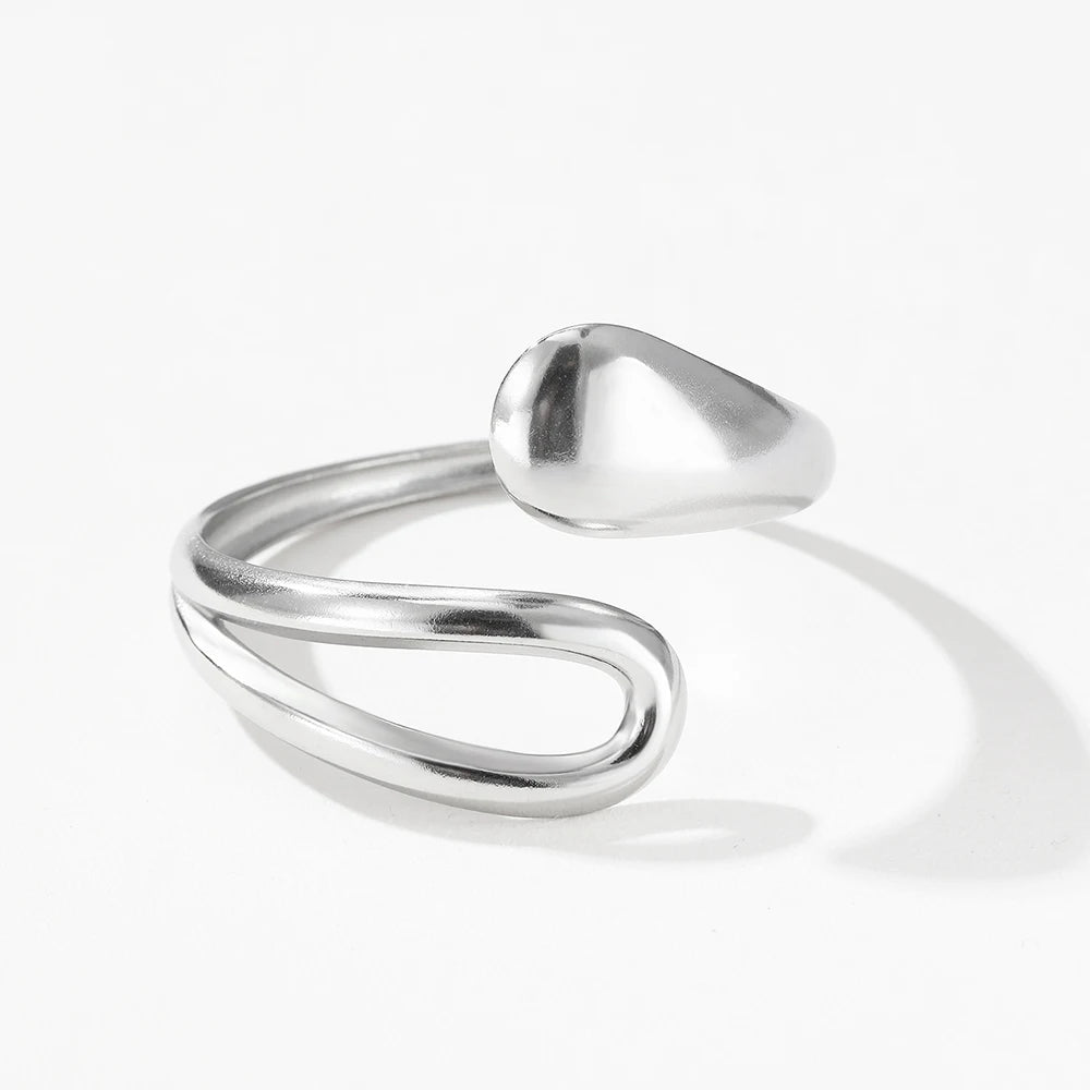 Elégant Bracelet Gourmette avec Goutte d'Eau argent