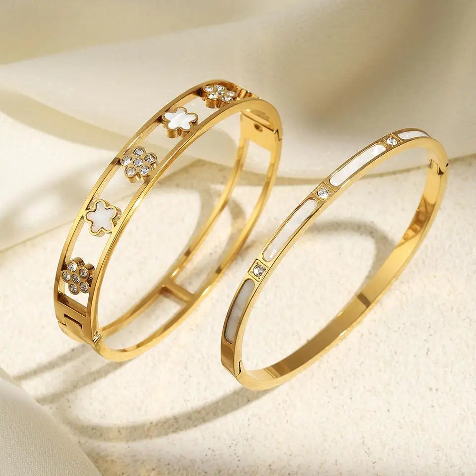 Βραχιόλι Gourmette Λεπτά Λουλούδια με 5 πέταλα α