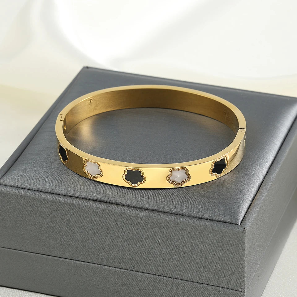 Βραχιόλι Gourmette Λεπτά Λουλούδια με 5 πέταλα β