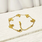 Βραχιόλι Gourmette Λουλούδια 4 πέταλα