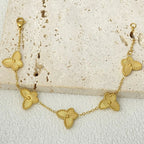 Βραχιόλι Gourmette Λουλούδια 4 πέταλα