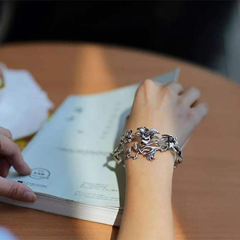 Βραχιόλι Gourmette Λουλούδια Μαγνόλιας