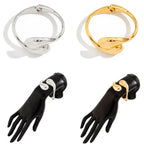 Βραχιόλι Gourmette Μεγάλες Ασύμμετρες Σταγόνες Νερού χρυσό