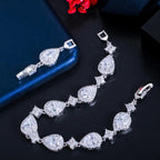 Βραχιόλι σταγόνα νερού με ζιρκόνιο ασημί