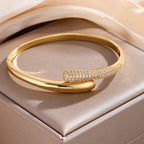 Βραχιόλι σταγόνα νερού με ζιρκόν για γυναίκες χρυσό