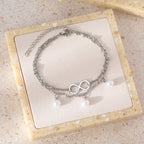 Βραχιόλι Άπειρο με Πέρλες ασημί