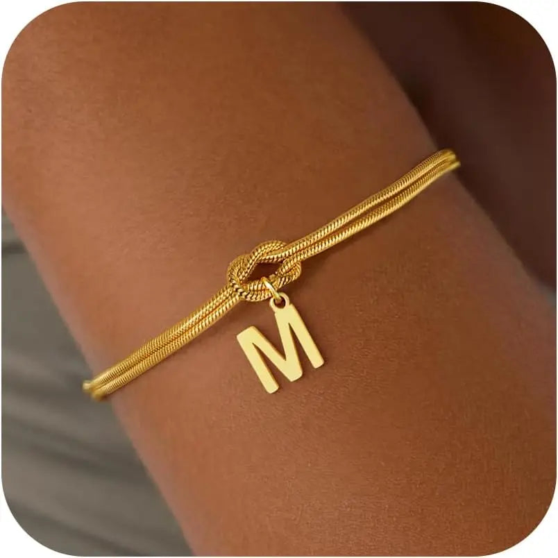 Βραχιόλι με αρχικό γράμμα και φιόγκο - γράμμα 